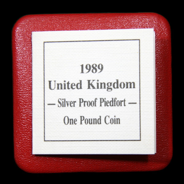 Elizabeth II. Silver proof piedfort one pound. 1989.
