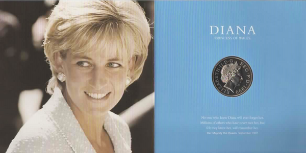 Royal Mint. Diana memorial 5 pounds. 1999