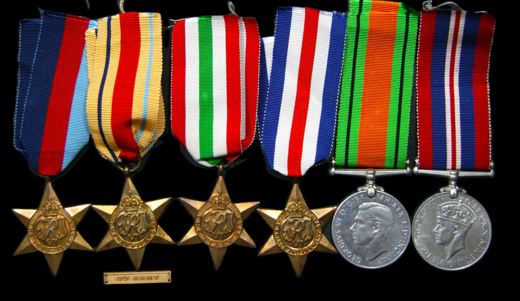 WW2. USA Silver Star campaign gallantry group of 7. Stanton. County of London Yeomanry.