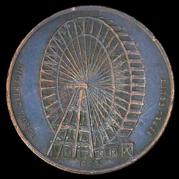 Earls Court Gigantic Wheel token. 1897