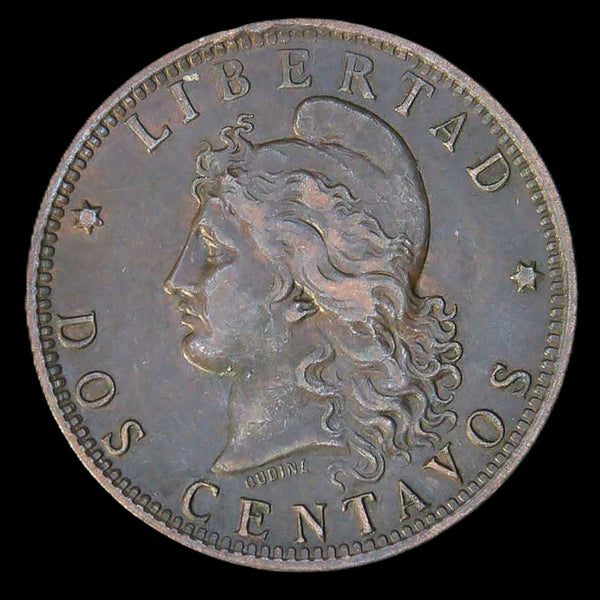 Argentina. 2 Centavos. 1890.