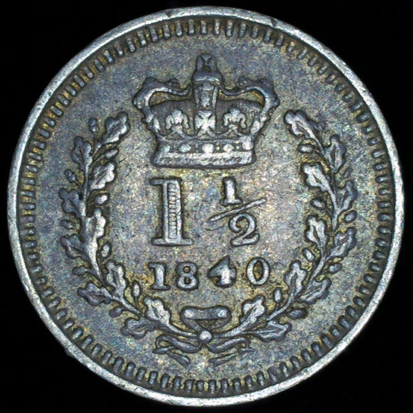 Victoria. Three Halfpence. 1840