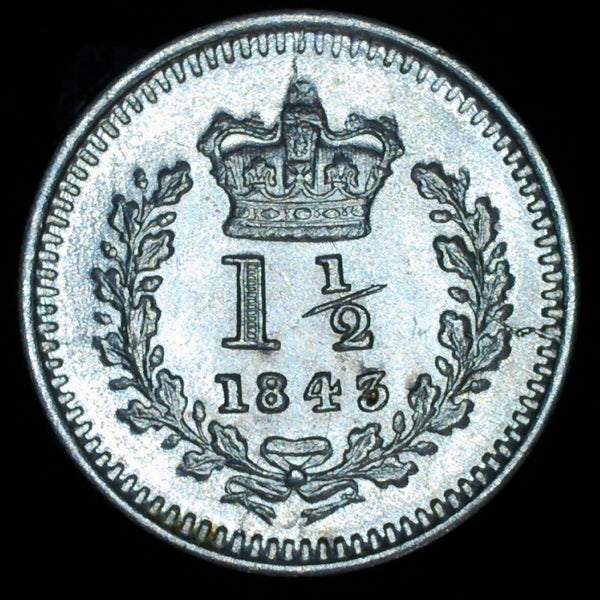 Victoria. Three Halfpence. 1843