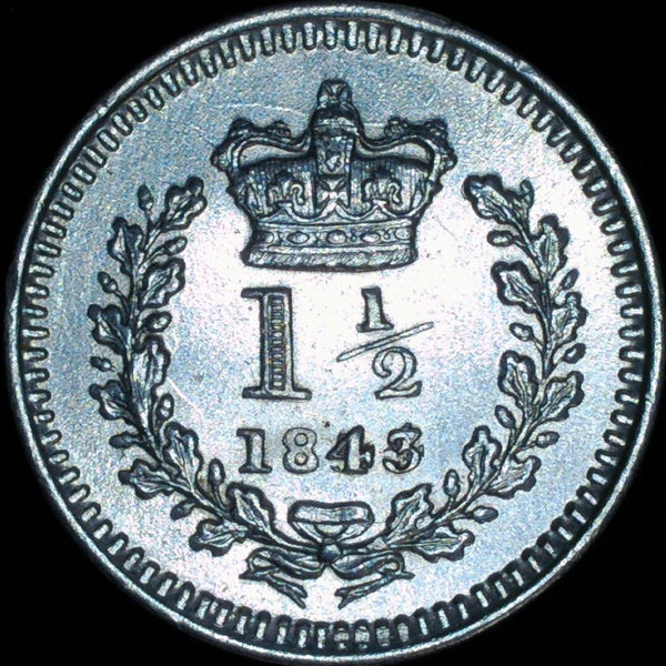 Victoria. Three Halfpence. 1843/34