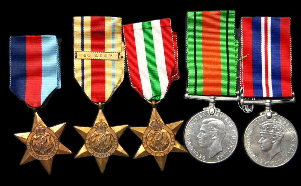 WW2 Campaign Group of 5. Yarnold. Royal Army