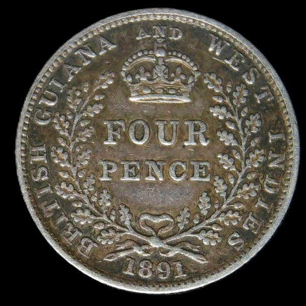 British Guiana. Four Pence. 1891