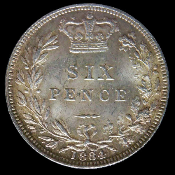 Victoria. Sixpence. 1884. A selection of high grade examples.