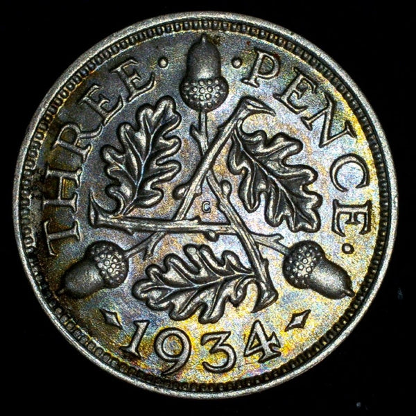 George V. Threepence. 1934