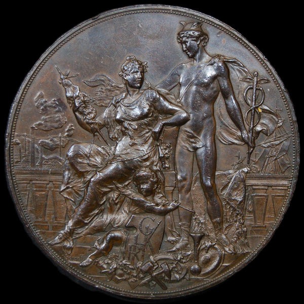Czech. Chamber of commerce and Industry award medal. 1890. Anton Scharff.