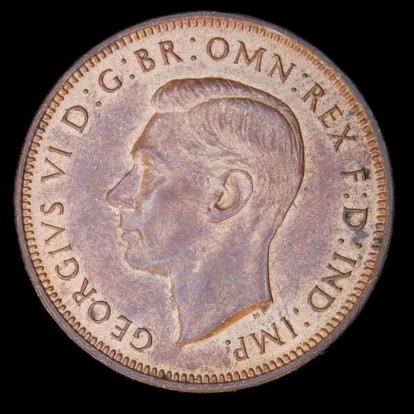 George VI. Halfpenny. 1945
