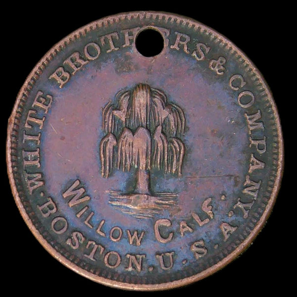 USA. White Brothers Boston. Willow Calf token.