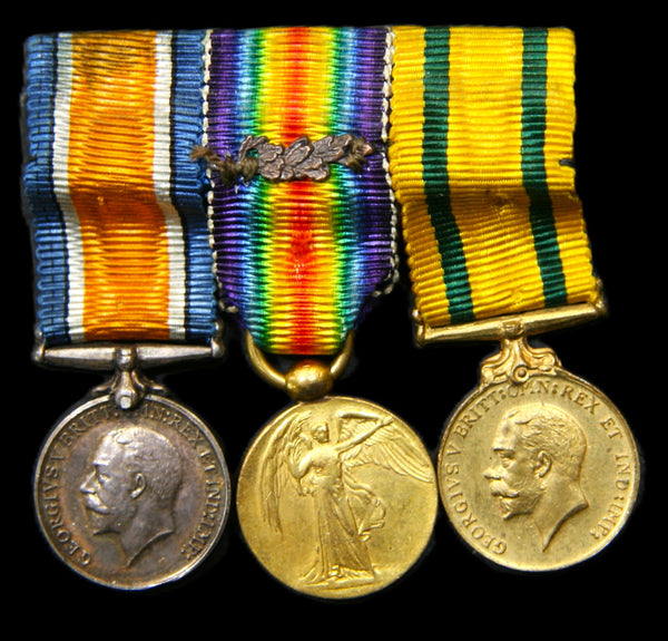 Miniature. WW1. Territorial Force War Medal trio.