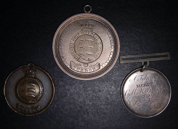 Essex Light Dragoons, a group of three Volunteer medals. French Revolutionary Wars.