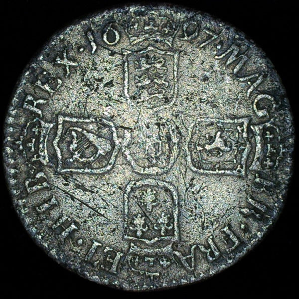 William III. Sixpence. 1697 Y