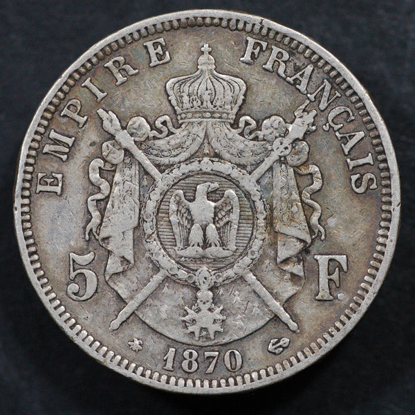 France. 5 Francs. 1870 A