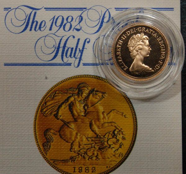 Elizabeth II. Half Sovereign. Royal Mint Proof. 1982