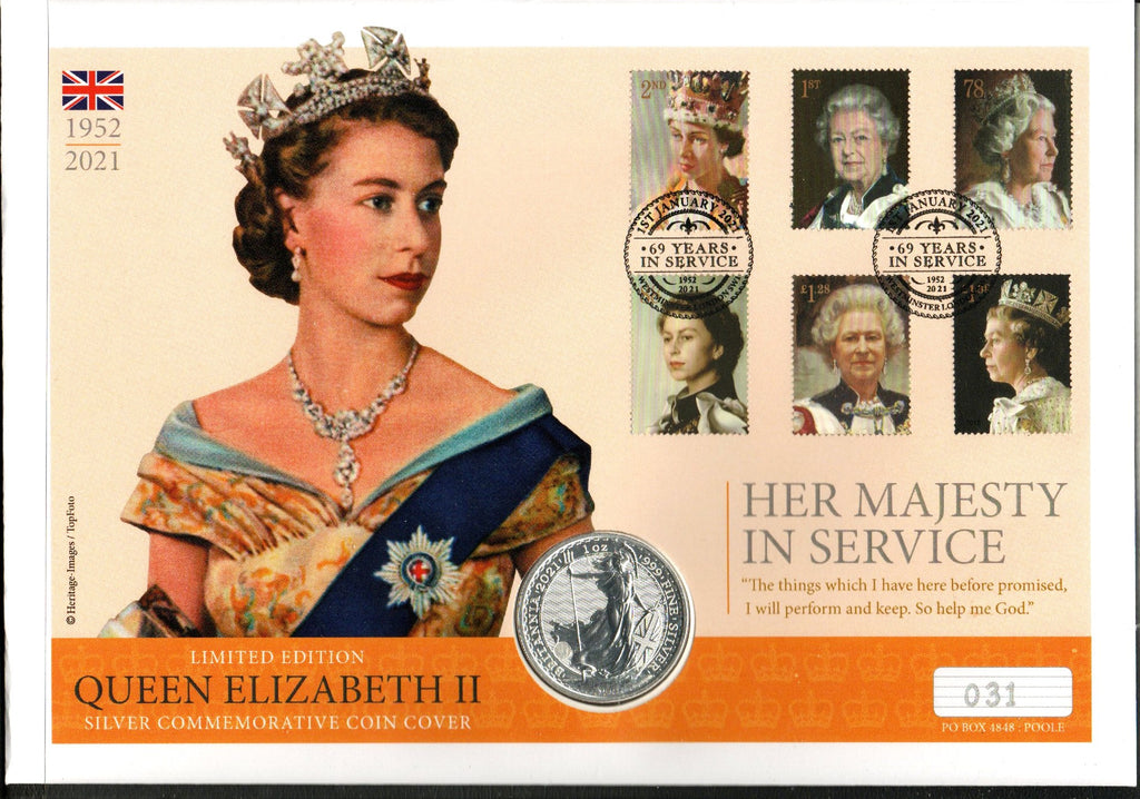 Elizabeth II. One ounce fine silver Britannia. 2021