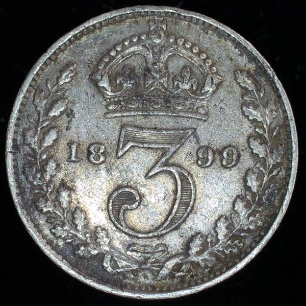 Victoria. Threepence. 1899. A selection