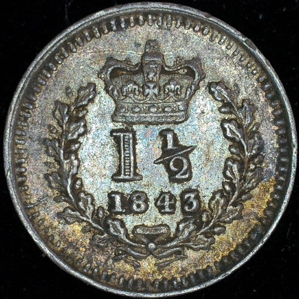 Victoria. Three halfpence. 1843