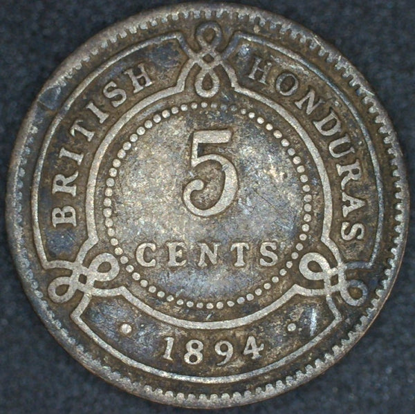 British Honduras. 5 Cents. 1894