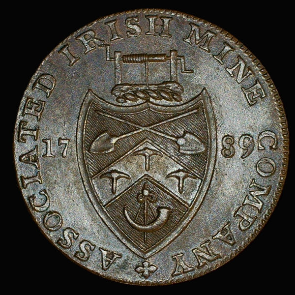 Ireland. WICKLOW, Cronebane, Irish Mine Company, Halfpenny, 1789