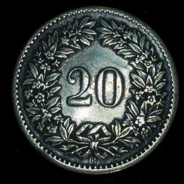 Switzerland. 20 Rappen. 1850