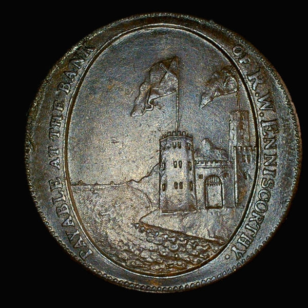 Ireland. WEXFORD, Enniscorthy, Bank Halfpenny, 1800