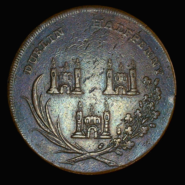 IRELAND, Dublin, Halfpenny, 'GOD GRANT PEACE'