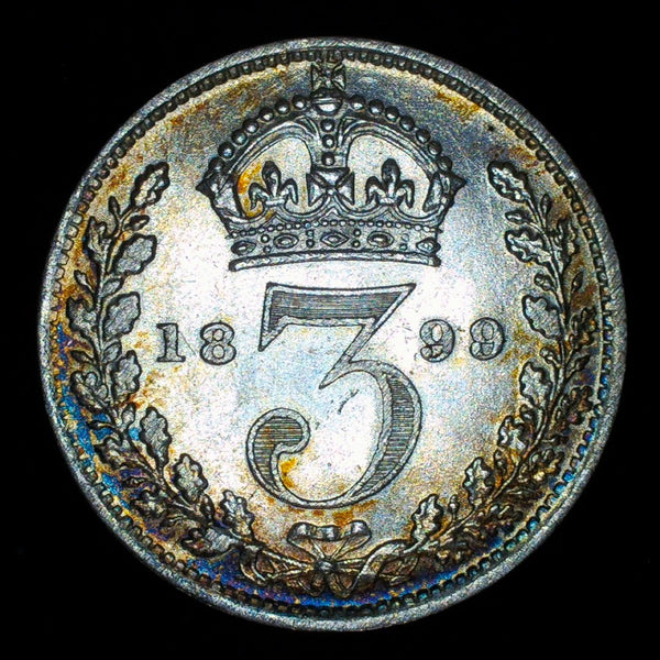 Victoria. Threepence. 1899. A selection