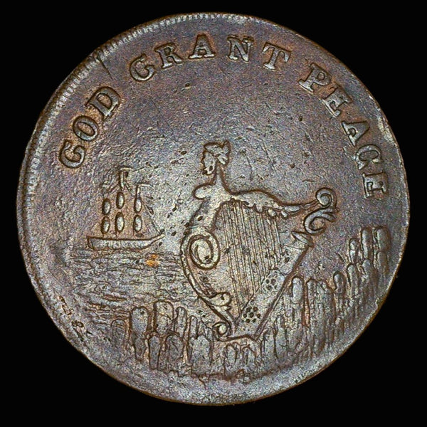 IRELAND, Dublin, Halfpenny, 'GOD GRANT PEACE'