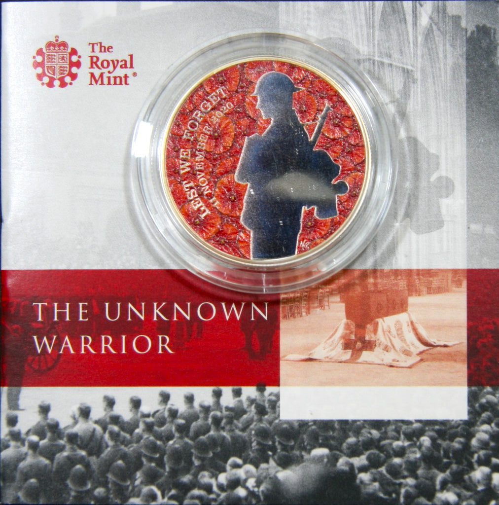 Elizabeth II. Royal Mint. Remembrance day Silver Proof five pounds. 2020.