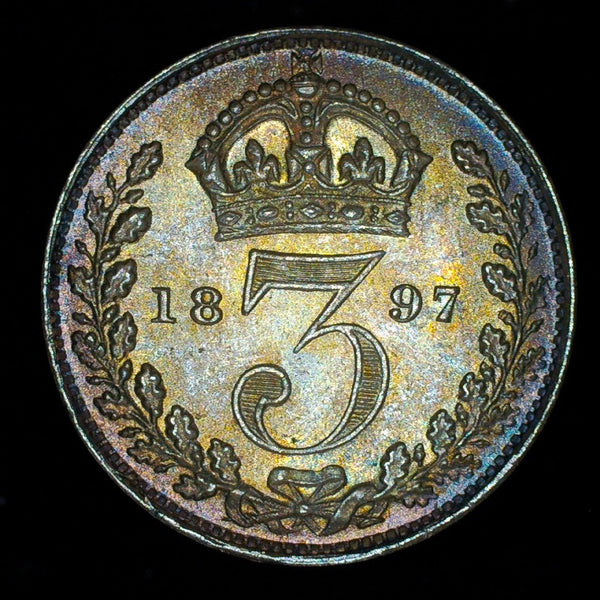 Victoria. Threepence. 1897. High grade.
