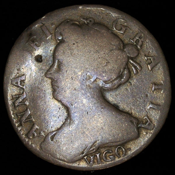 Anne. Sixpence. 1703 Vigo