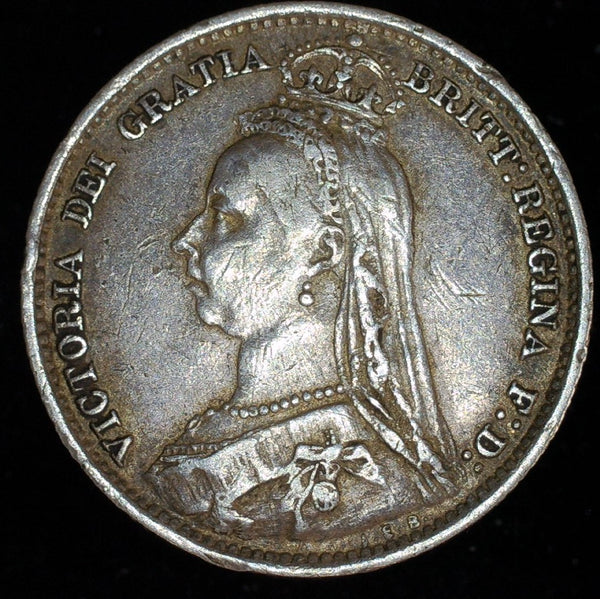 Victoria. Sixpence. 1890