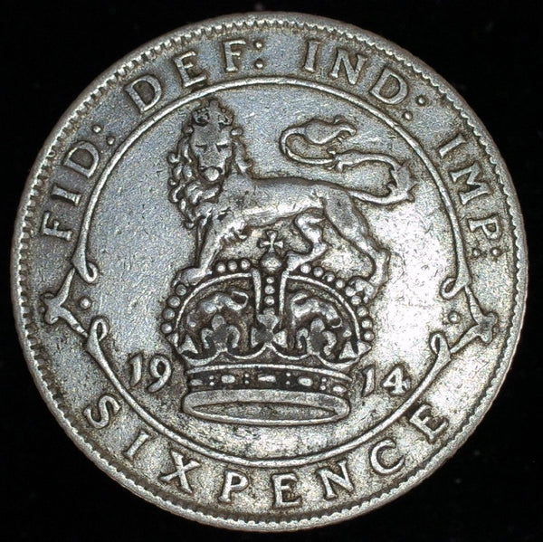 George V. Sixpence. 1914. A selection