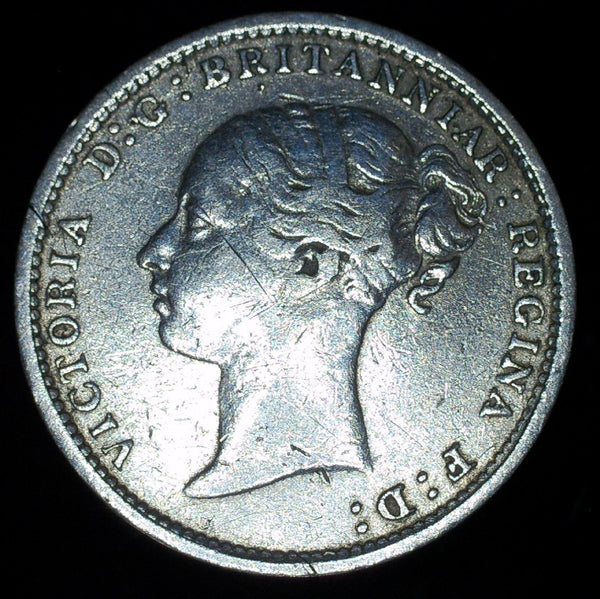 Victoria. Threepence. 1886