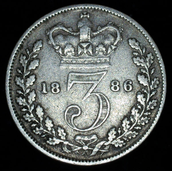 Victoria. Threepence. 1886