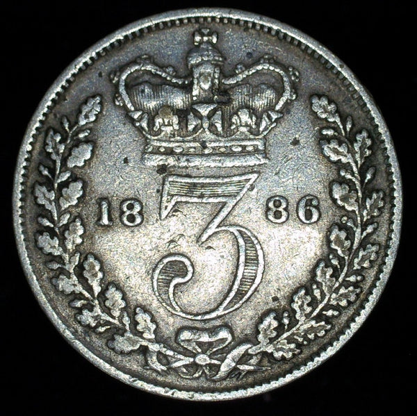 Victoria. Threepence. 1886