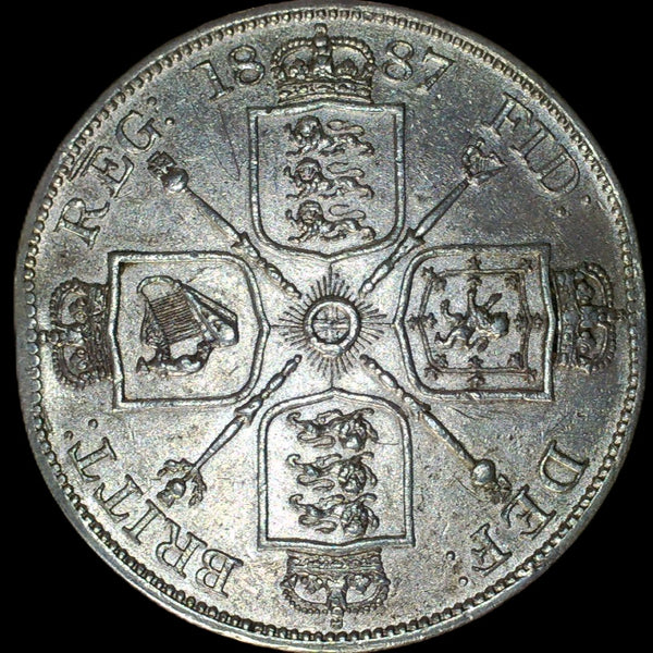 Victoria. Double Florin. 1887. Arabic 1. A selection.