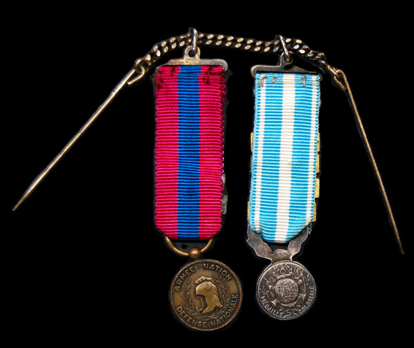 France. Miniature medal pair.