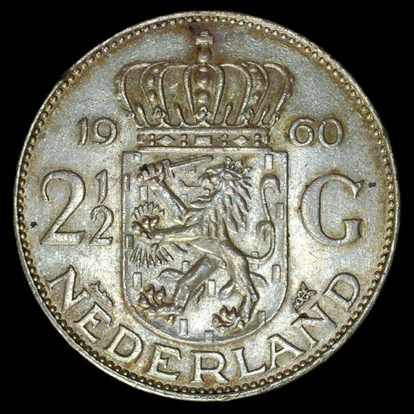 Netherlands. 2 1/2 Gulden. 1960.