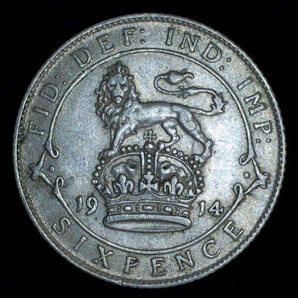 George V. Sixpence. 1914. A selection