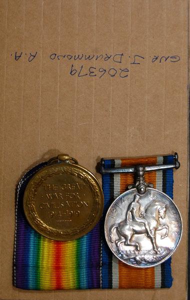 WW1. Pair. Drummond. R.A.