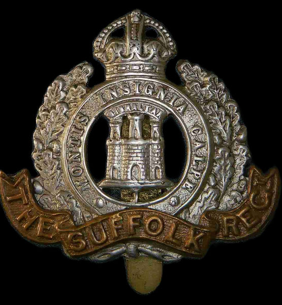 WW1. Suffolk Regiment. Cap badge.