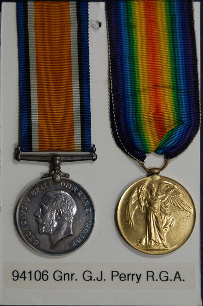 WW1. Pair. Perry. R.A.