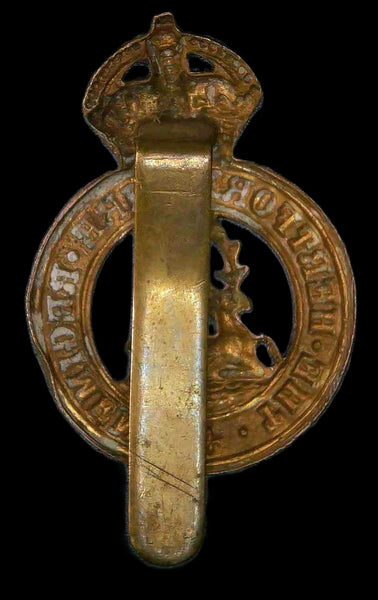 Hertfordshire Regiment cap badge.