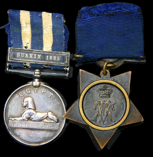 Egypt 1882-1889 & Khedives star pair.