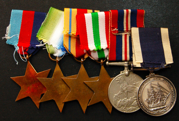 WW2. Campaign group of 6. Lowden. R.N.