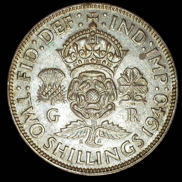 George VI. Florin. 1940. A selection.