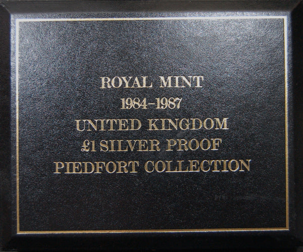 Royal mint. 1984-87 £1 silver proof Piedfort Set